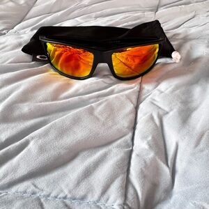 Oakley Men's Black Sunglasses with Fiery Lenses